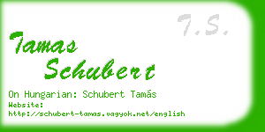 tamas schubert business card